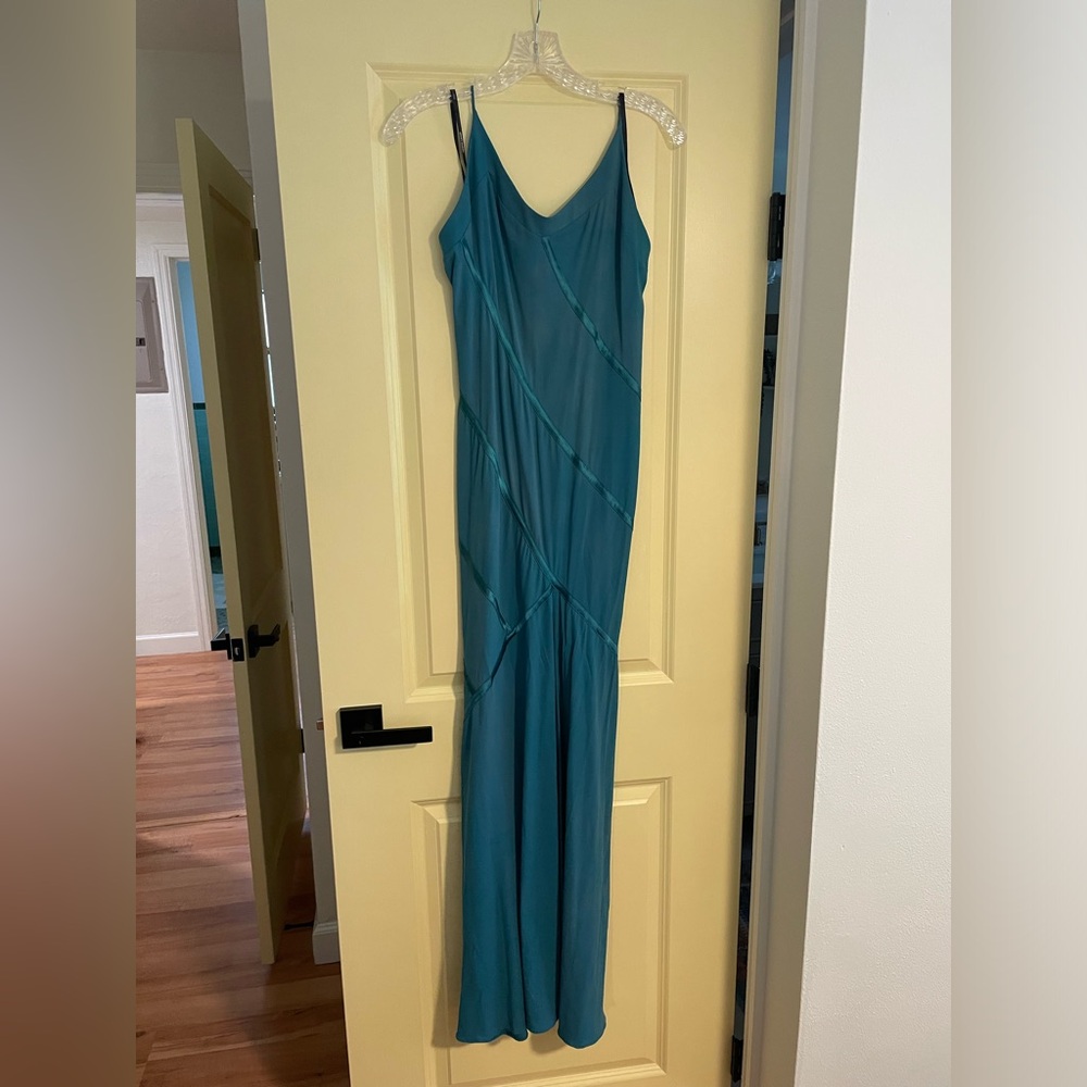 Roberto Cavalli teal dress